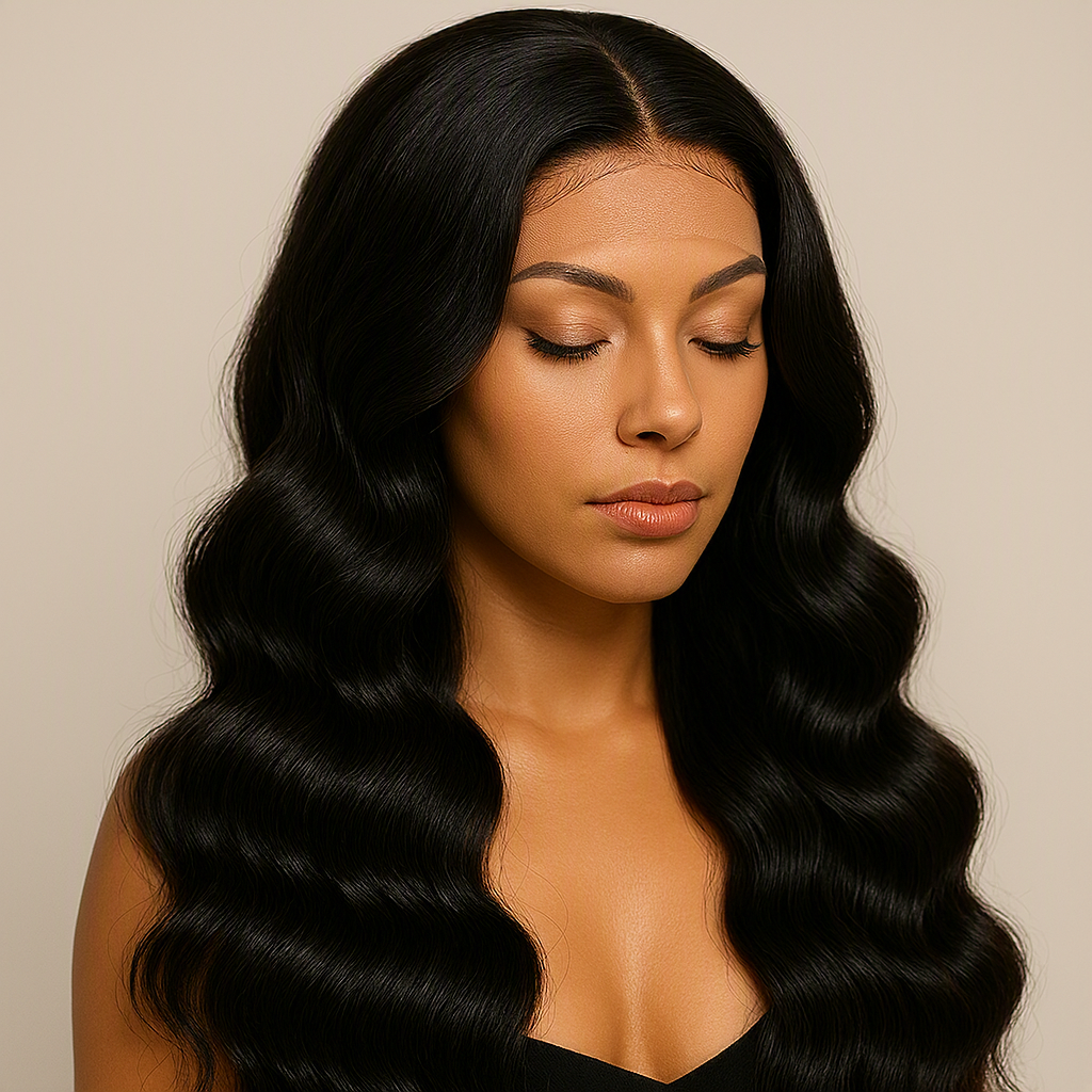 Body Wave Lace Front Wig human blend wig