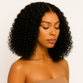 10 Inch Brazilian Deep Wave Curly Bob Wig 4x4 Glueless Lace Closure Wigs